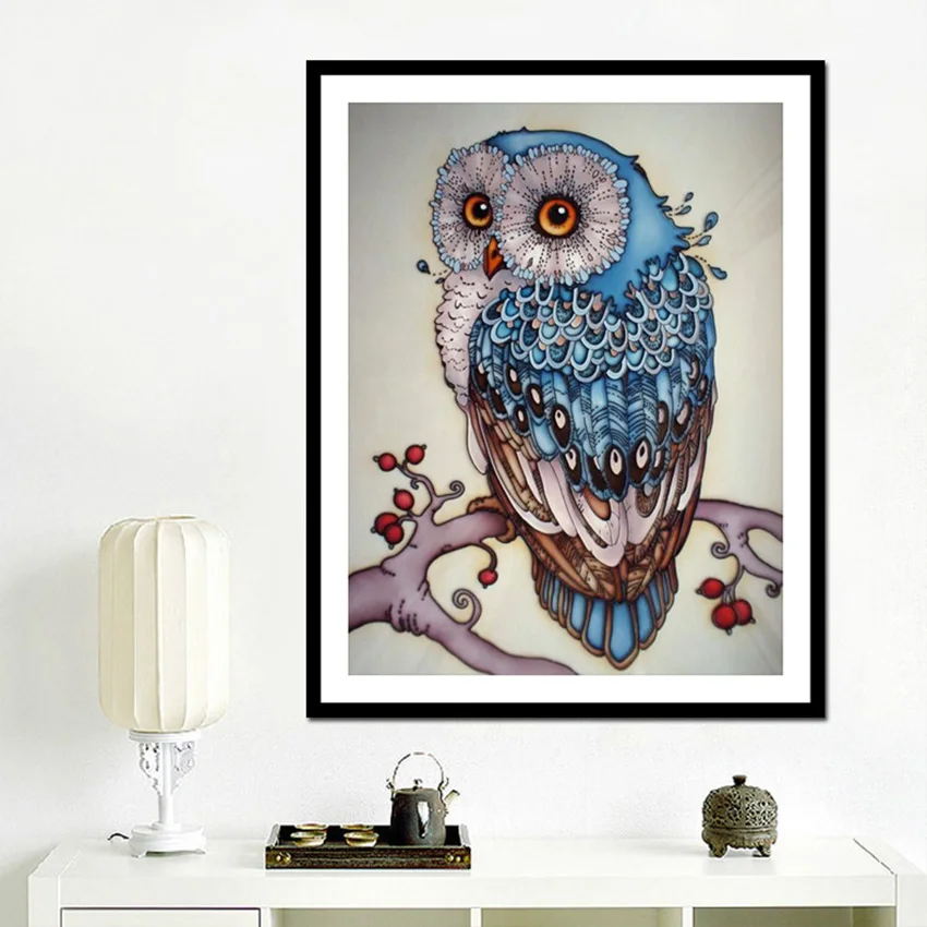 

Free shipping DIY 5D Diamond Painting Mosaic Cartoon Cute Owl Handmade Diamond Cross stitch Set Diamond Embroidery