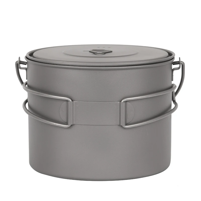 TOAKS de titanio puro Pot Camping ollas de cocina Picnic colgar olla ultraligero de titanio olla con la fianza de POT-1300-BH