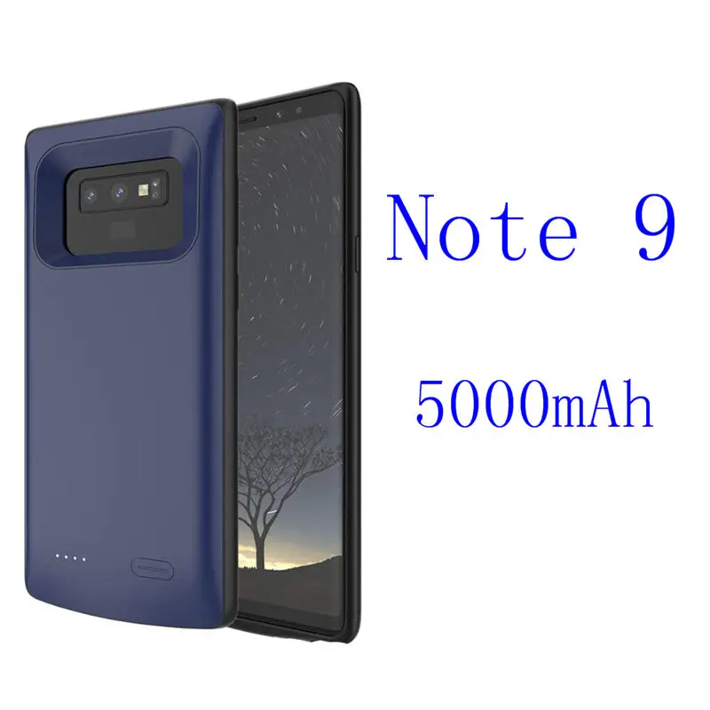 Противоударный чехол для зарядного устройства для samsung Galaxy S9 S8 Plus Note 9, внешнее портативное зарядное устройство, чехол для зарядного устройства, зарядный чехол - Цвет: Note 9 Blue