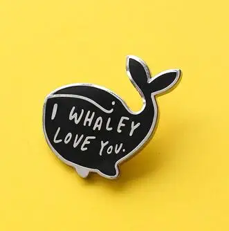 Кит Tie Whale Tack синий кит нагрудный штырь морской украшения в подарок|Броши| |