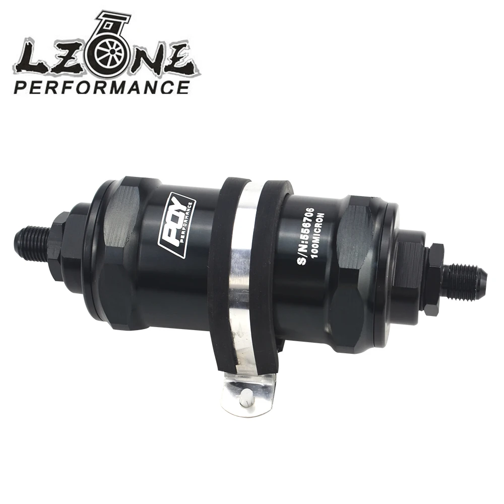 LZONE PQY BLACK AN6 / AN8 / AN10 Inline Fuel Filter E85 Ethanol With