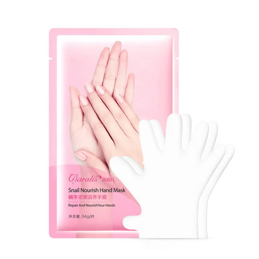 

1Pair Snail Serum Extract Moisturizing Hand Mask Super Smoothing Whitening Hand Gloves Anti-Aging and Moisturizing Treatment
