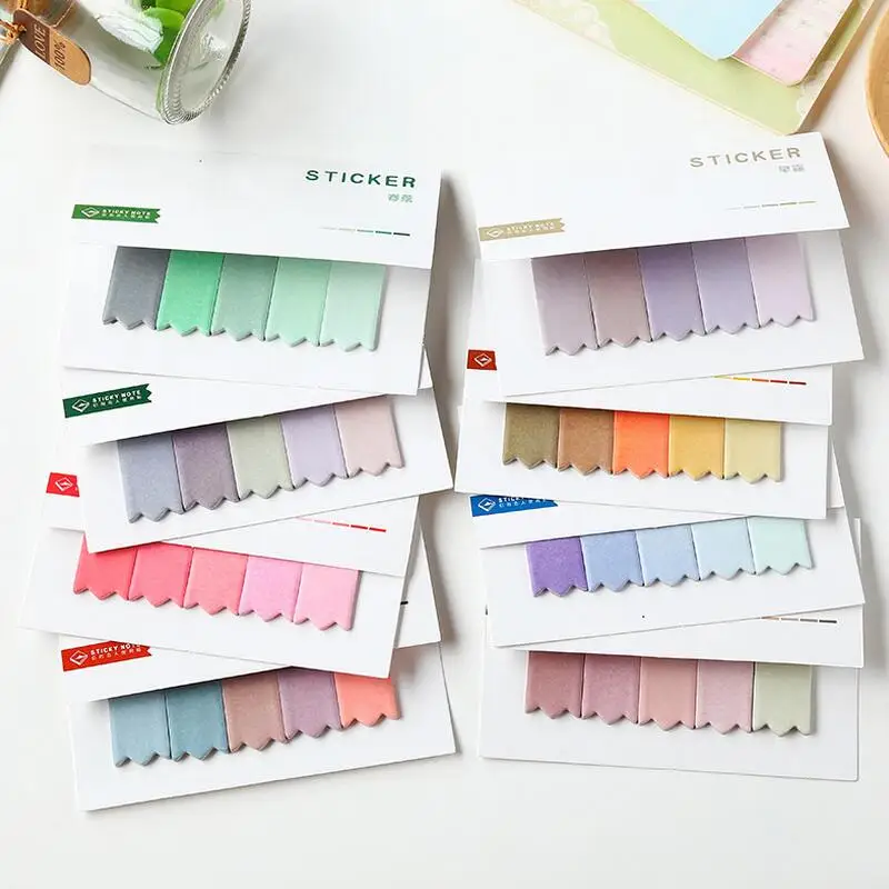 

1pc Creative Gradient Sticky Small Square Message Note Office School Supplies Notebooks Writing Pads Memo Pad Notebook