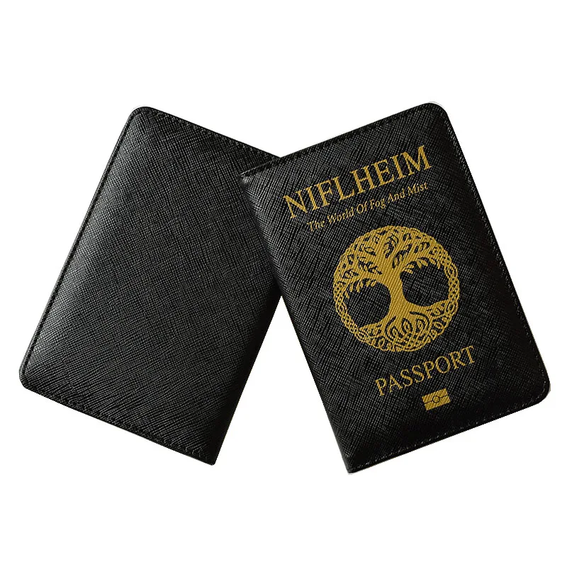 DIKEDAKU Niflheim держатель для паспорта мужчин Rfid Крест шаблон из искусственной кожи