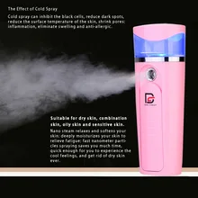Portable Handy Nano Mist Sprayer Facial Body Nebulizer Steamer Face Skin Care USB Moisturizing Hydrating Nano Ion Cold Hot Spray