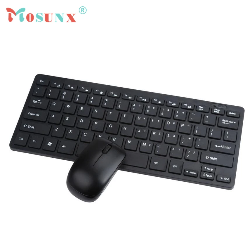 

2.4G Optical Wireless MIni Mouse Top Quality 1600 DPI 2 Buttons Luxury Ultra Slim Kit Keyboard For Laptop PC Rato 17July11