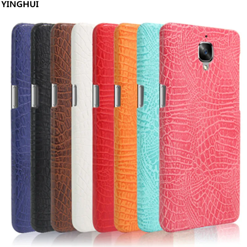 

Cases For Oneplus 3t One plus3 phone shell PU Hard retro crocodile For oneplus3 protection case cover back bag A3010 Anti-shock