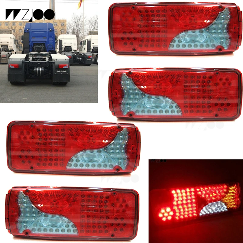 Задние фонари WZJOO 4 шт. x 24 В светодиодный прицеп для грузовиков Scania Volvo DAF MAN Iveco Renault