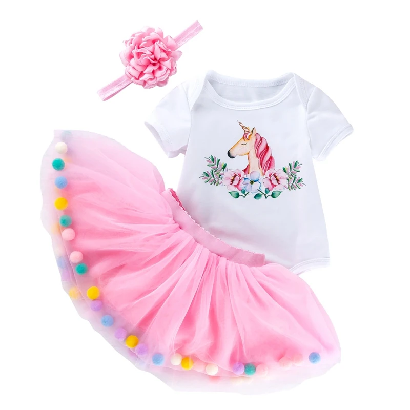 

Princess Baby Girl Summer Clothes Set Skirts+Headband+Tops 3Pcs Kids Infantil Clothing Suit Princess Birthday Party Costume