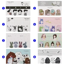 4 шт./компл. творческая кошка Медведь магнитные закладки канцелярские принадлежности для школьных канцелярских товаров