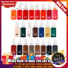 Горячая Распродажа 23 шт. чернила Перманентный макияж Пигмент 15 мл Косметика 23 цвета чернила для татуажа набор краски для цветных бровей губ Макияж для тела