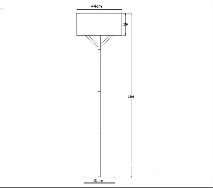 Qiseyuncai Nordic modern wooden Floor lights minimalist fashion vertical bedroom study living room cloth Floor Lamps