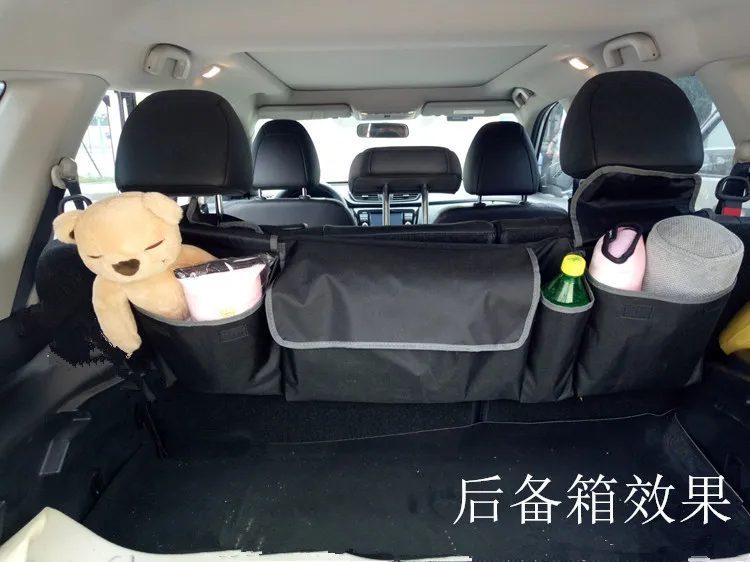 Автомобильный органайзер, сумка для хранения на заднем сидении багажника, Сетчатая Сумка высокой емкости, многофункциональные аксессуары для интерьера Оксфорд, автомобильное сиденье для лодки