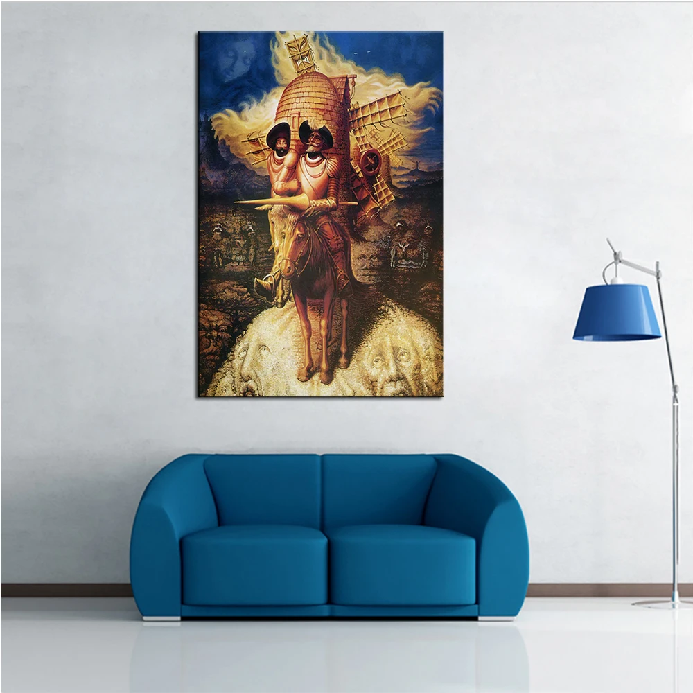 

visions of quixote by Mexico artist Octavio Ocampo art print on canvas for wall picture decoration oil painting in living room