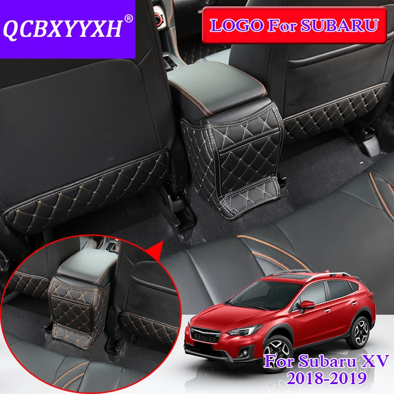 QCBXYYXH Car Styling PU Leather 3pcs/lot For Subaru XV 2018 Seat Back Anti-Kick Pad Cover Internal Decoration Covers | Автомобили и