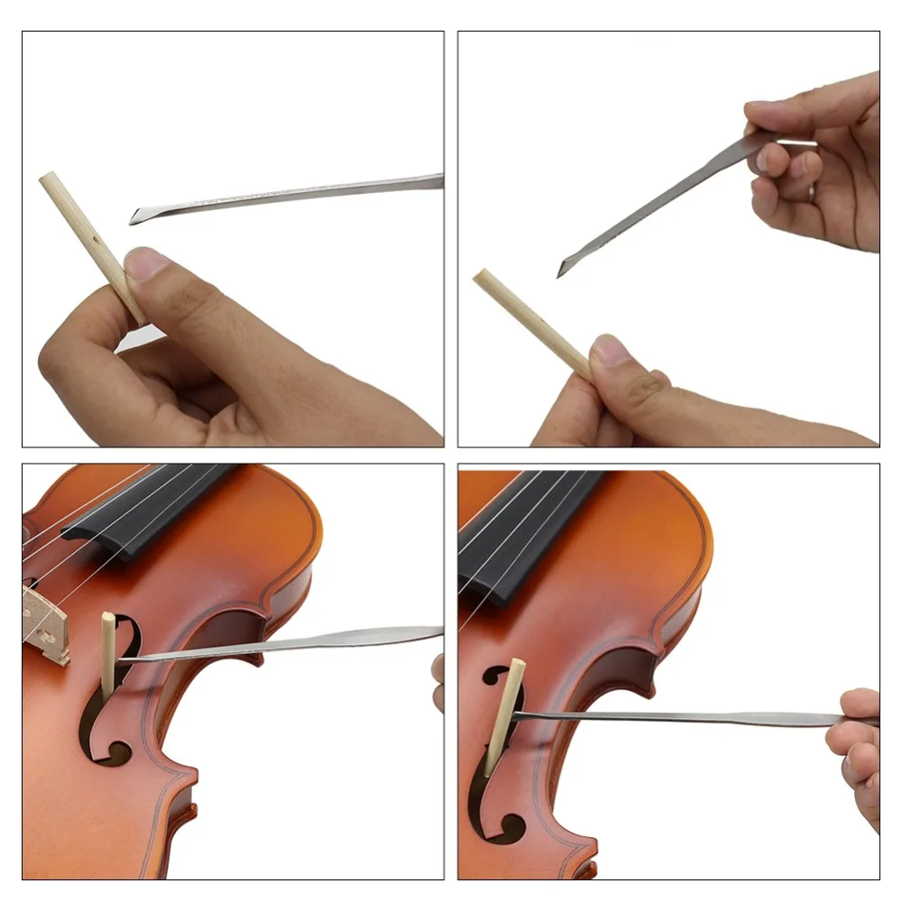 Violin S Style Sound post Setter,Violin Tool S Violin Column Hook,Stainless Steel