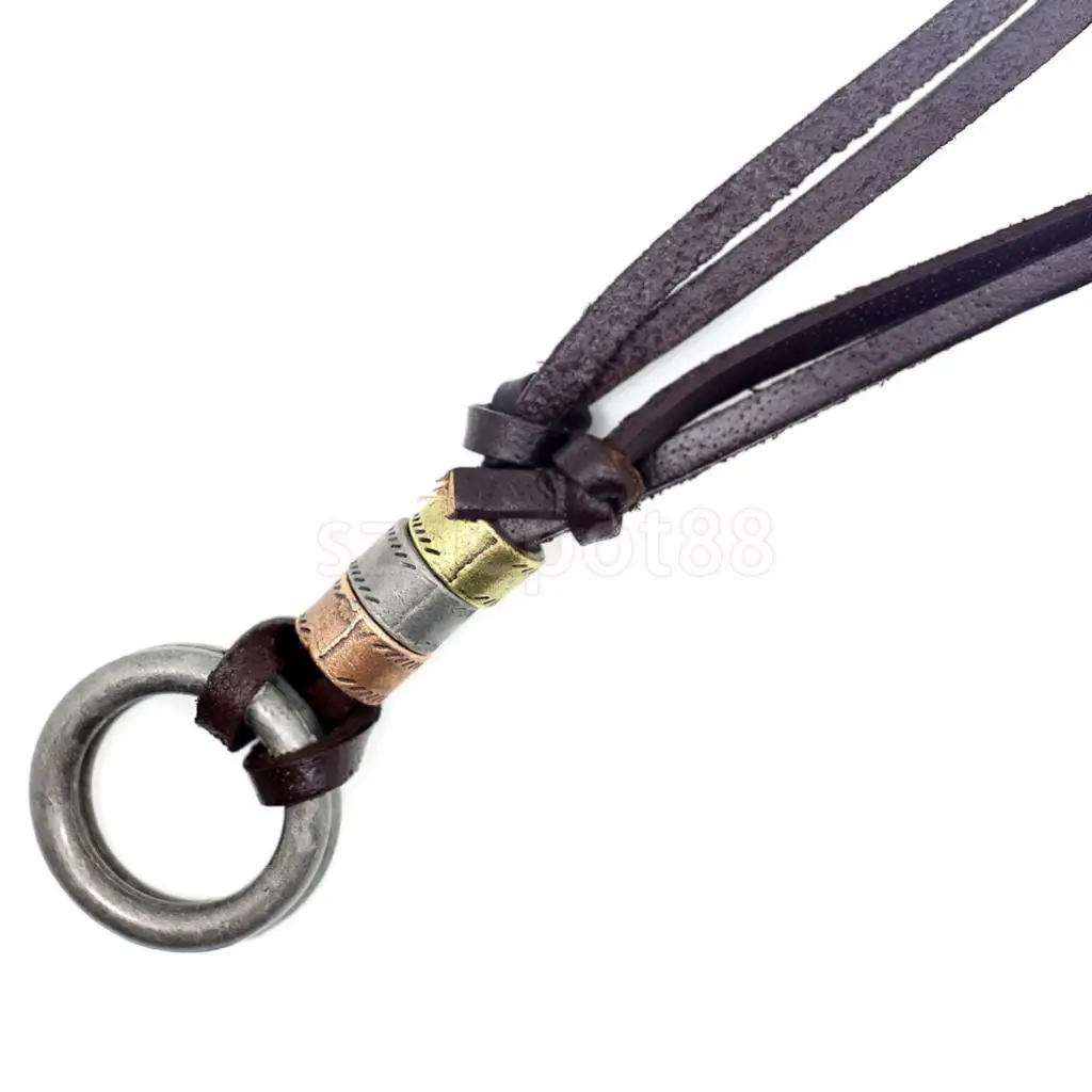 Leather Eyeglasses Rope Neck Cord String Hanging Glasses Holder Keeper Retainer Necklace,Adjustable