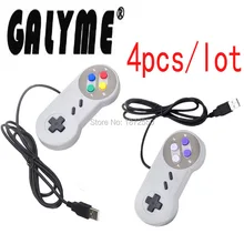 4 шт./партия, горячая Распродажа, серая кнопка, игровой контроллер USB для ПК, не для SNESNintendo, классический геймпад, игровая консоль для большинства ПК систем