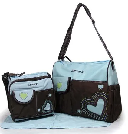 4pcs Carter S Cute Baby Changing Diaper Ny Bag Shoulder 4pcs Carter S Cute Baby Changing Diaper Ny Bag Shoulder Handbag Blue Brown Women