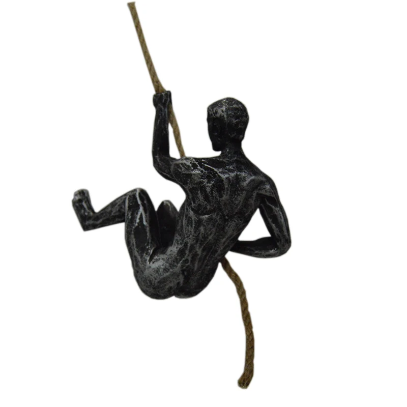 Экстремальный Спорт статуи скульптуры скалолазание фигура Настенный декор Дайвинг подвеска настенная статуя Настенный декор для гостиной - Цвет: C-gray