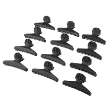 Упаковка из 12 шт. бабочка парикмахерские зажимы для парикмахерских салонные цветные зажимы для волос ручки черные