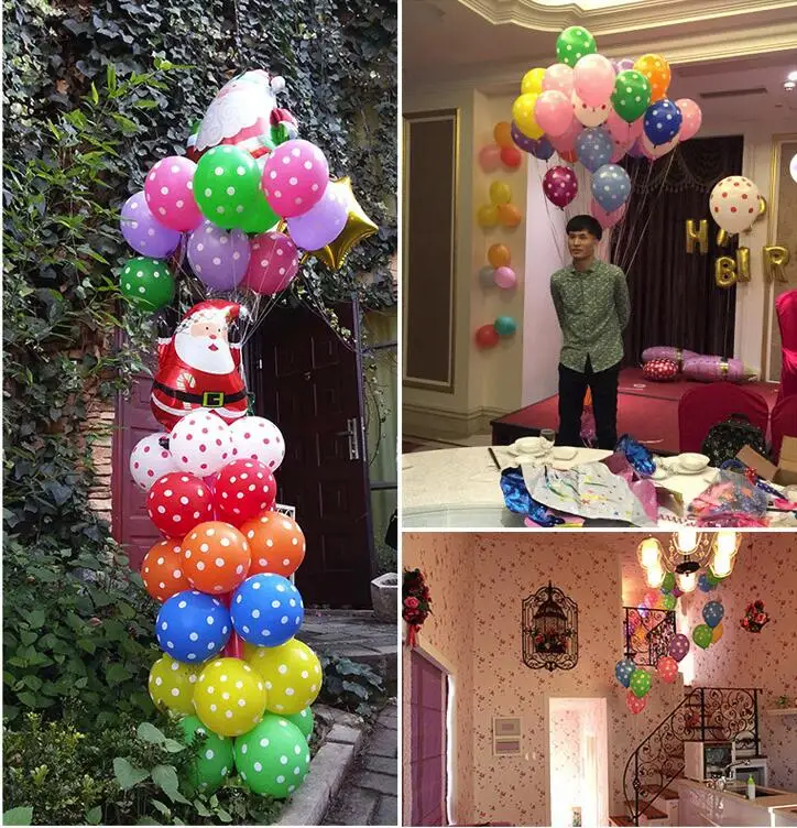 ZHEYIKE 5 шт. Balony Dot латексные шары Круглый волновой точки шар Дети День рождения
