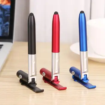 

Multifunctional Ballpoint Pen Folding LED Light Mobile Phone Stand Holder 4 in 1 Pen School Office Stationery Supplies