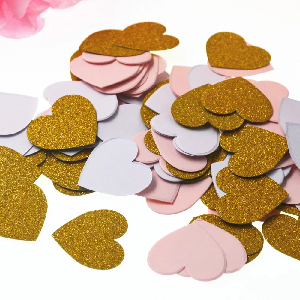 Украшения на Рамадан бумажные конфетти сердца, розовые белые золотые конфетти с днем рождения вечерние украшения стола babyshower