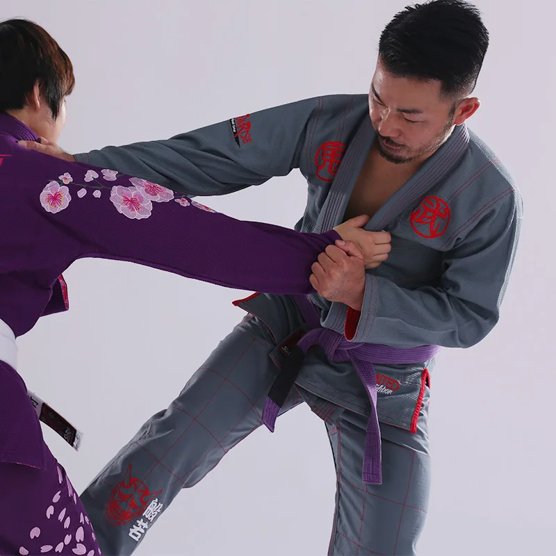 Серый Восход Ripstop серый BJJ Gi кимоно Grappling бразильский джиу джитсу MMA Fightwear