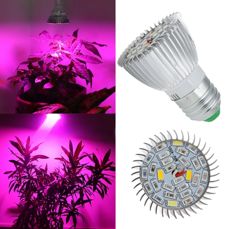 

YAM Aluminum 28W E27 Led Grow Light 100-240V Growing Lamp Graden Plant Hydroponic Light Bulb