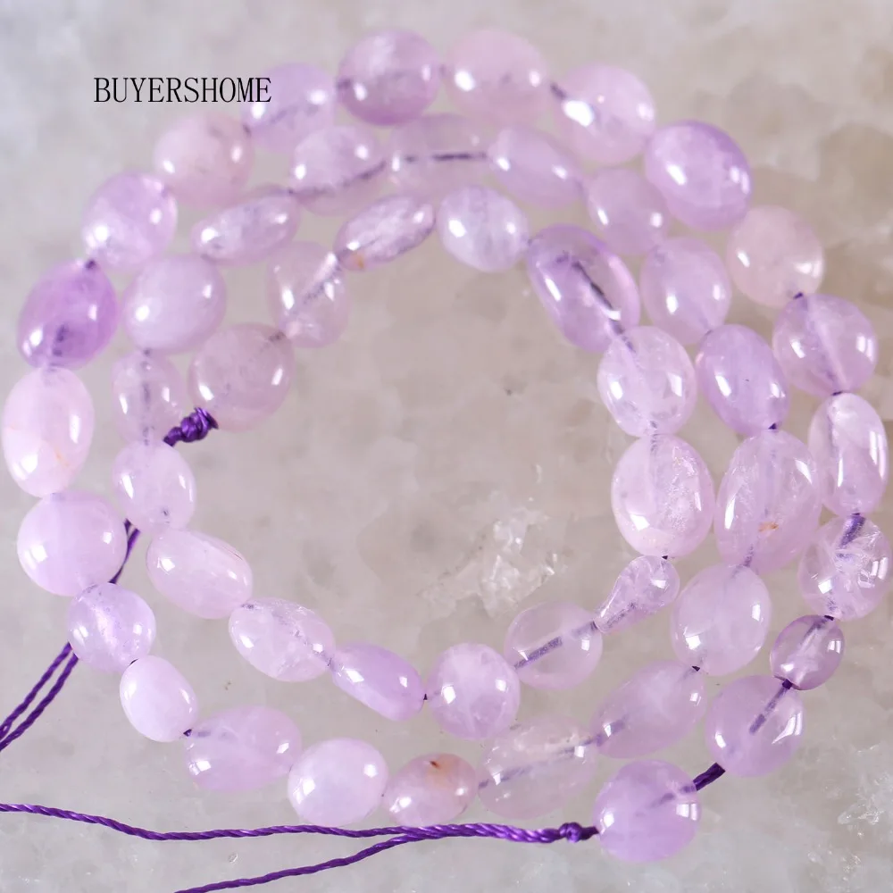  6x7-8x11MM Smooth Natural Stone Purple Loose Beads String 16&quotS072 | Украшения и аксессуары