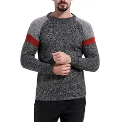 2019 Oeak Новый Модный осенне-зимний повседневный мужской свитер Стандартный шерстяной пуловер с круглым вырезом хлопок тонкий крой