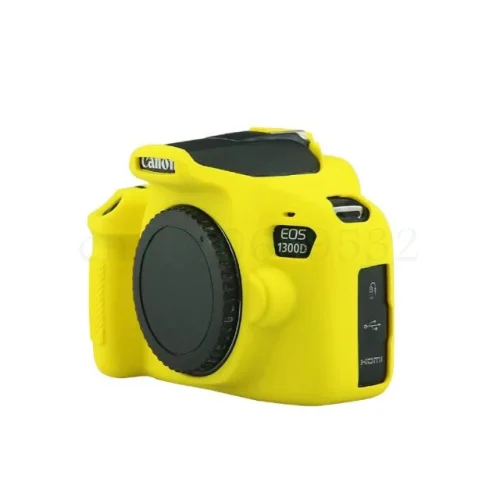 XIAOMIN Soft Silicone Protective Case for Canon EOS 1300D Color : Yellow 1500D Premium Material