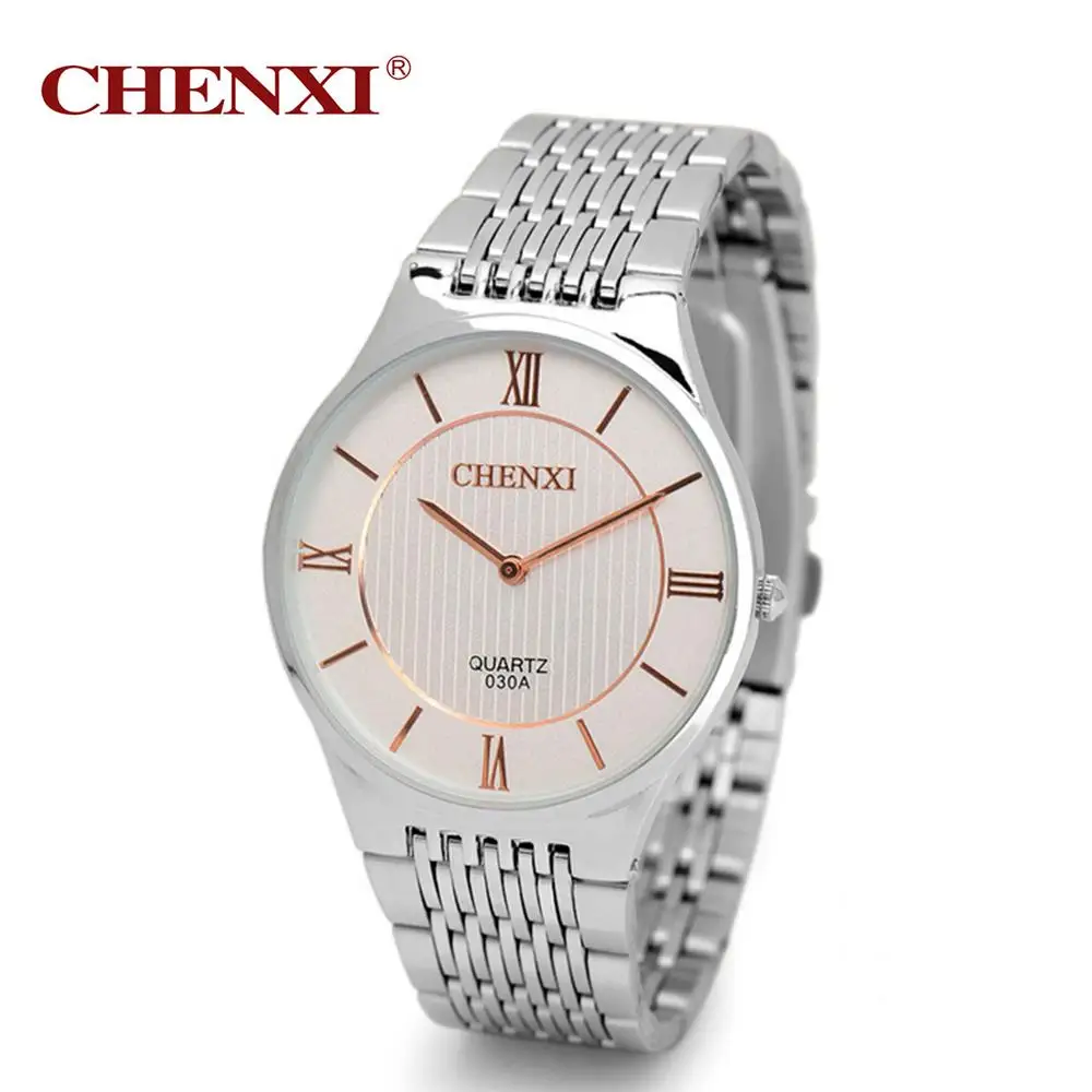 

2018 CHENXI Top Brand Luxury Men Super Slim Watches Men's Full Steel Waterproof Gold Quartz-watch Clock Wrist watch reloj hombre