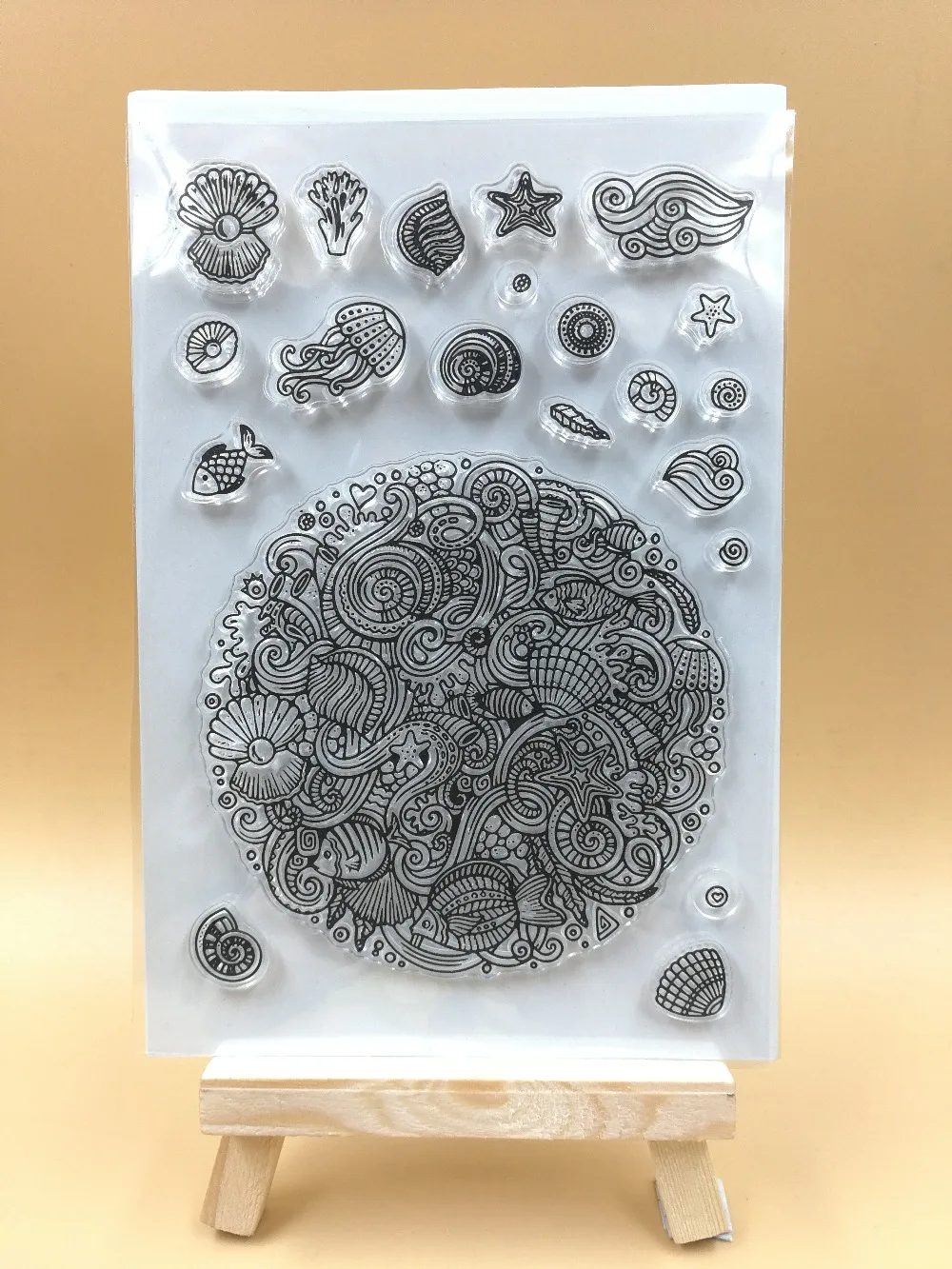 

Ocean World Background Transparent Clear Silicone Stamp/Seal for DIY scrapbooking/photo album Decorative clear stamp sheets