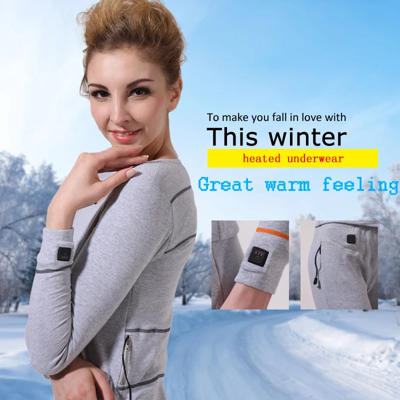 Savior women's heated underwear winter outdoor sports 40 55 degree 3