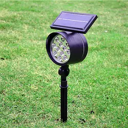 12 Светодиодный фонарь с питанием от солнечной панели для сада газон фонарь на солнечных батареях парк landмыс ночник проекционный свет
