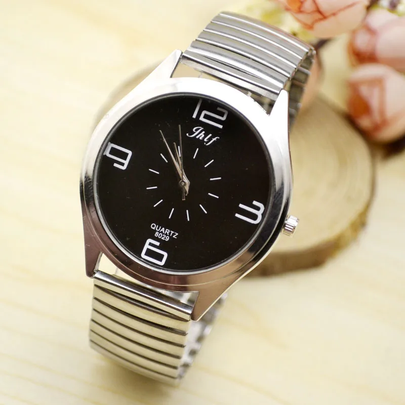 

Elderly watches, elastic women's watches, elastic steel bands, couples, men's watches, old men, old men and women, old fashioned