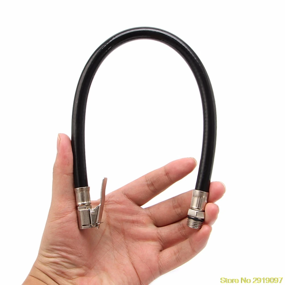 

New 1Pc Motorcycle Bicycle Car Flexible Clip On Air Tyre Tire Chuck Inflator Hose Tool Drop Shipping Support