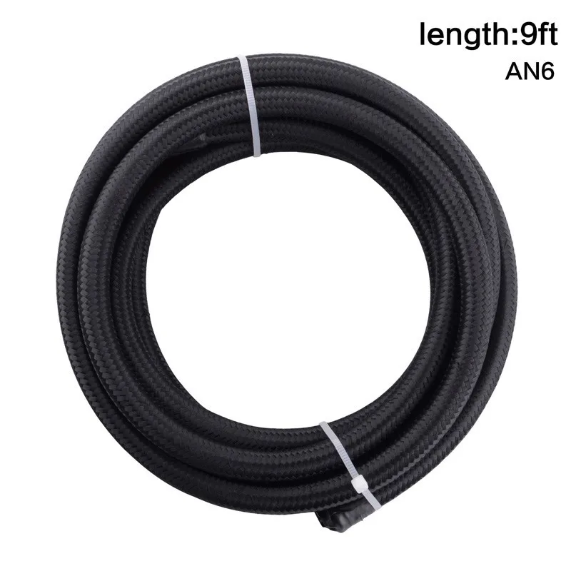 Злые энергии AN6 PTFE шланг AN6 PTFE стержень черные шланг мазута USB кабель с нейлоновой оплеткой шланг трубки pfte Топливопровод 1/3/5M E85 - Цвет: 3 Meter
