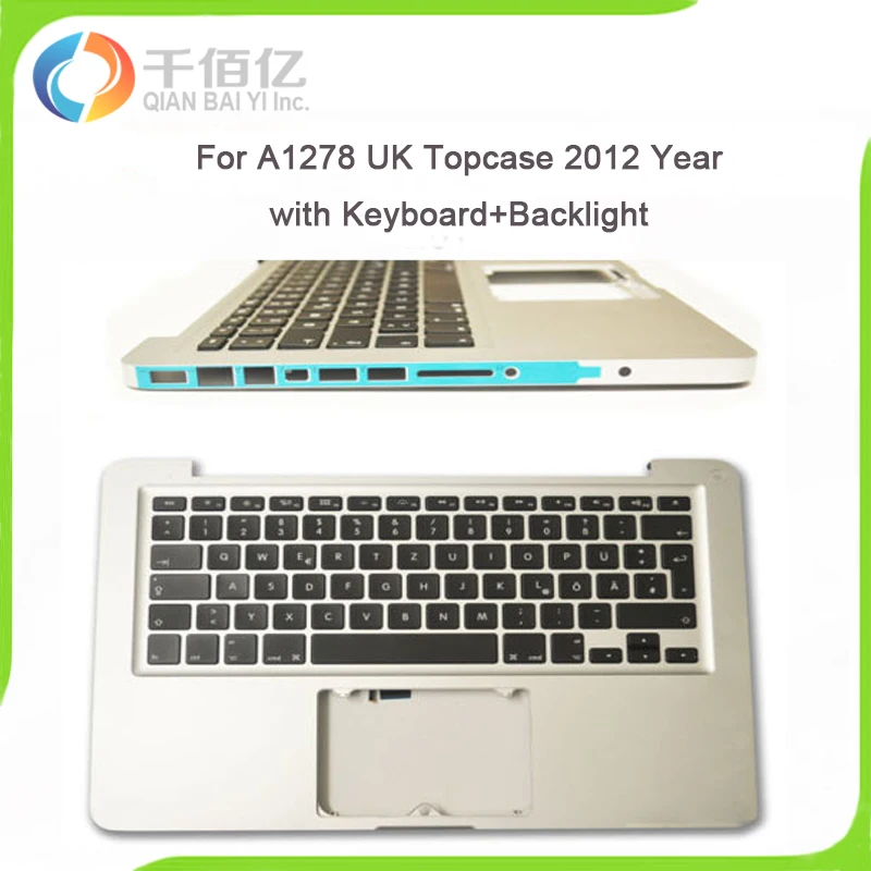 

Original Laptop 98% New Silver A1278 UK Topcase for Macbook Pro 13'' A1278 UK topcase with keyboard 2012 Year