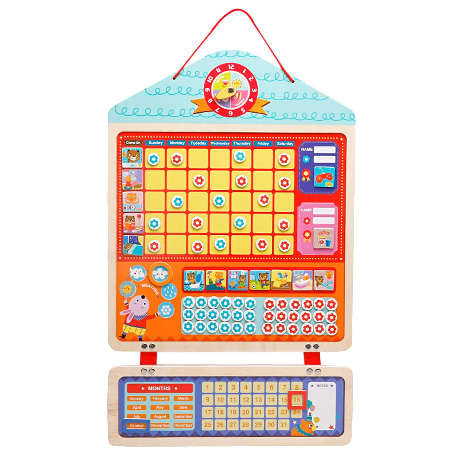  Kids Baby Wooden Magnetic Reward Activity Responsibility Chart Behavior Target Schedule Recording B