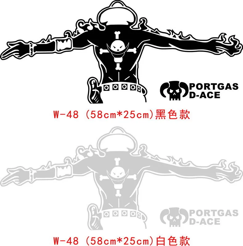 High Quality One Piece Asce Japanese Cartoon Decal Vinyl Car Wall Funny Sticker Sticker 3m Vinyl Family Stickersvinyl Car Decal Sticker Aliexpress