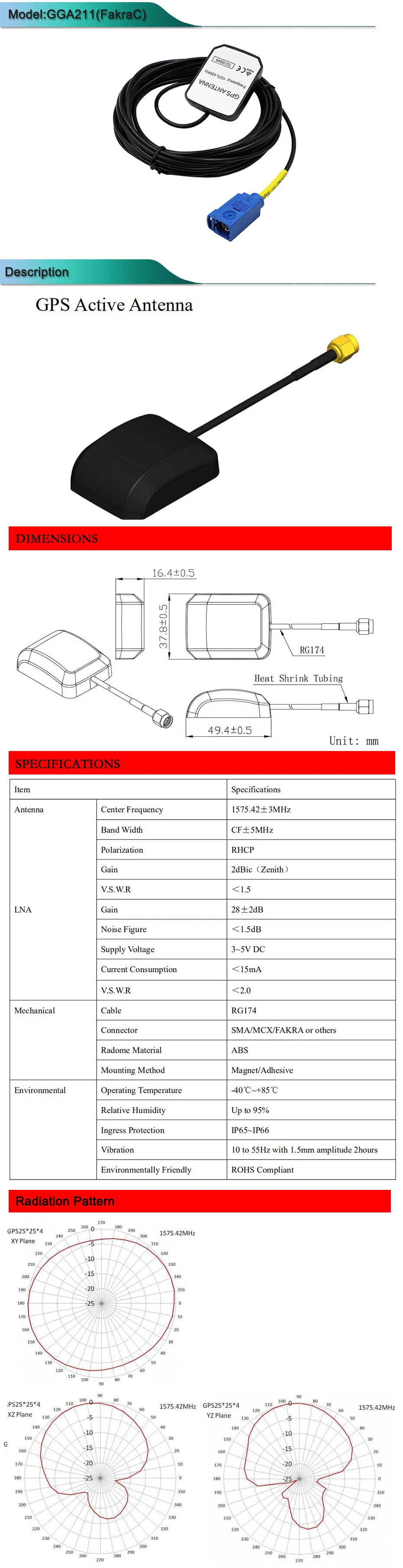 Gps антенна Fakra MFD2 RNS2 RNS 510 MFD3 RNS-E кабель для гольфа Volkswagen