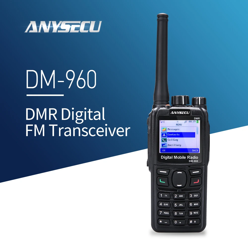 

DMR Walkie Talkie DM-960 TDMA Ham Radio DM960 136-174MHz / 400-480MHZ With GPS Dual Slot Times Compatible with MOTOTRBO