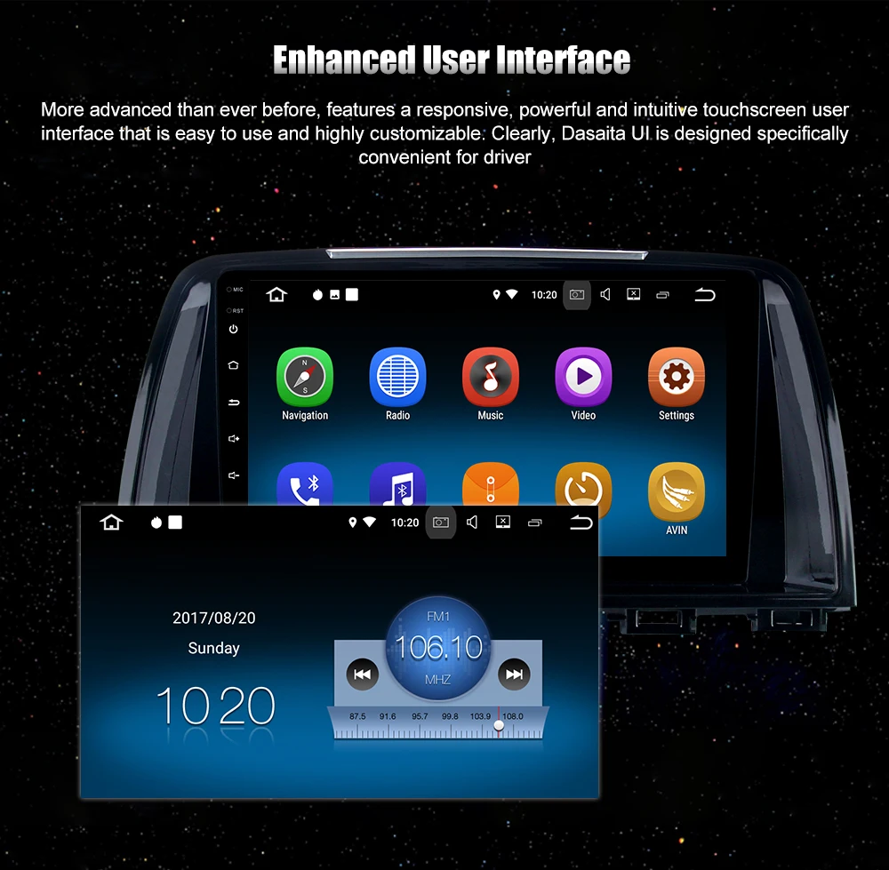 Perfect Dasaita 9 Inch Android Car GPS DVD Player Navi for Mazda 6 Atenza Stereo Autoradio 2013 2014 Bluetooth WIFI Mirror Link DAB+ 4G 9