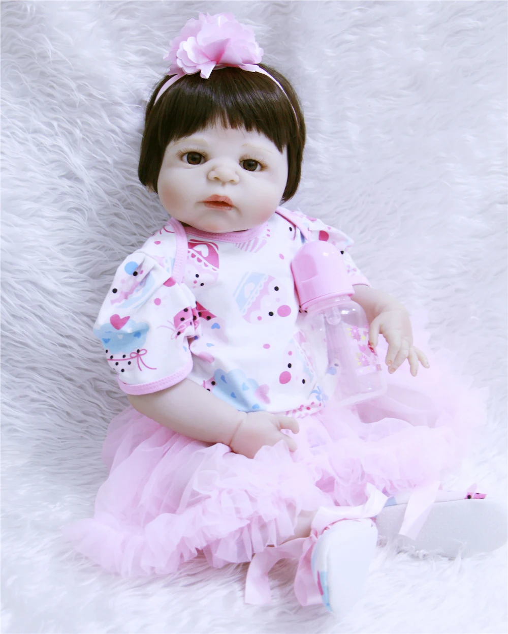 

NPK reborn dolls 23" full silicone reborn baby girl dolls oyuncak bebek princess dolls Reborn menina bonecas children gift