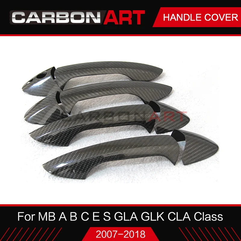 Car Door Handle Cover For Mercedes w204 C Class A B E class Carbon