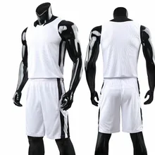 Новые пустые мужские баскетбольные майки, тренировочный Комплект Джерси с карманами, спортивные костюмы, дышащая баскетбольная форма для команды, костюм