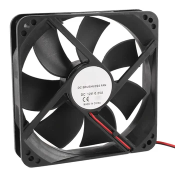 

120mm x 25mm 12V 2Pin Sleeve Bearing Cooling Fan for Computer Case